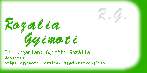 rozalia gyimoti business card