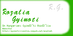 rozalia gyimoti business card